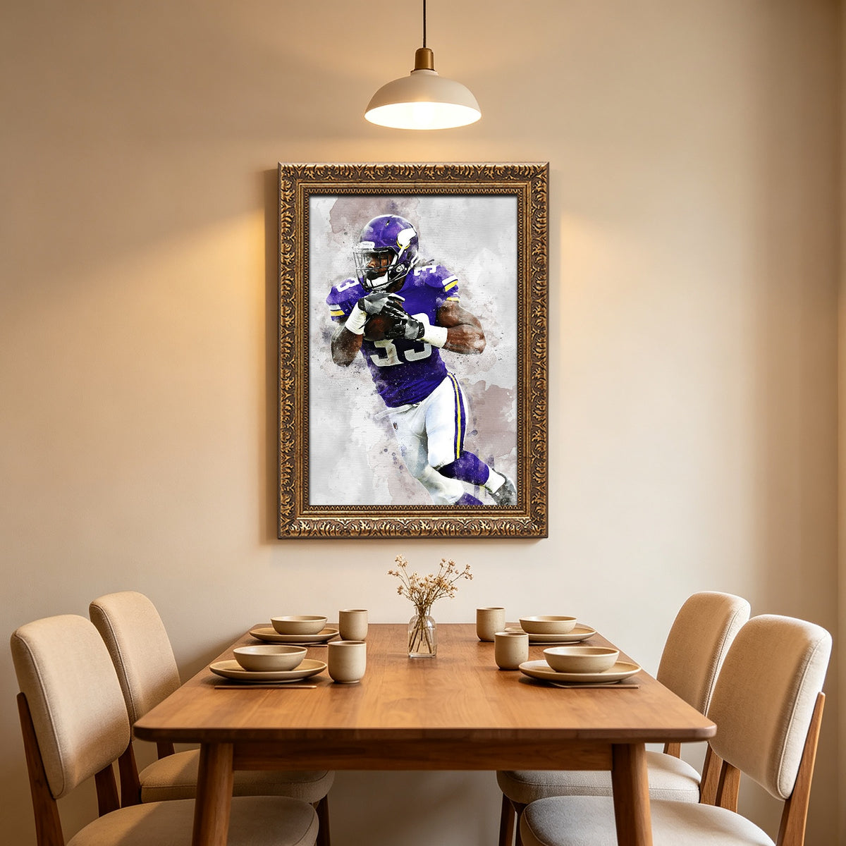 Dalvin Cook Celebrity Sports Art Poster School Dining Room Decoration 3 Canvas Wall Art Poster Decor Gift