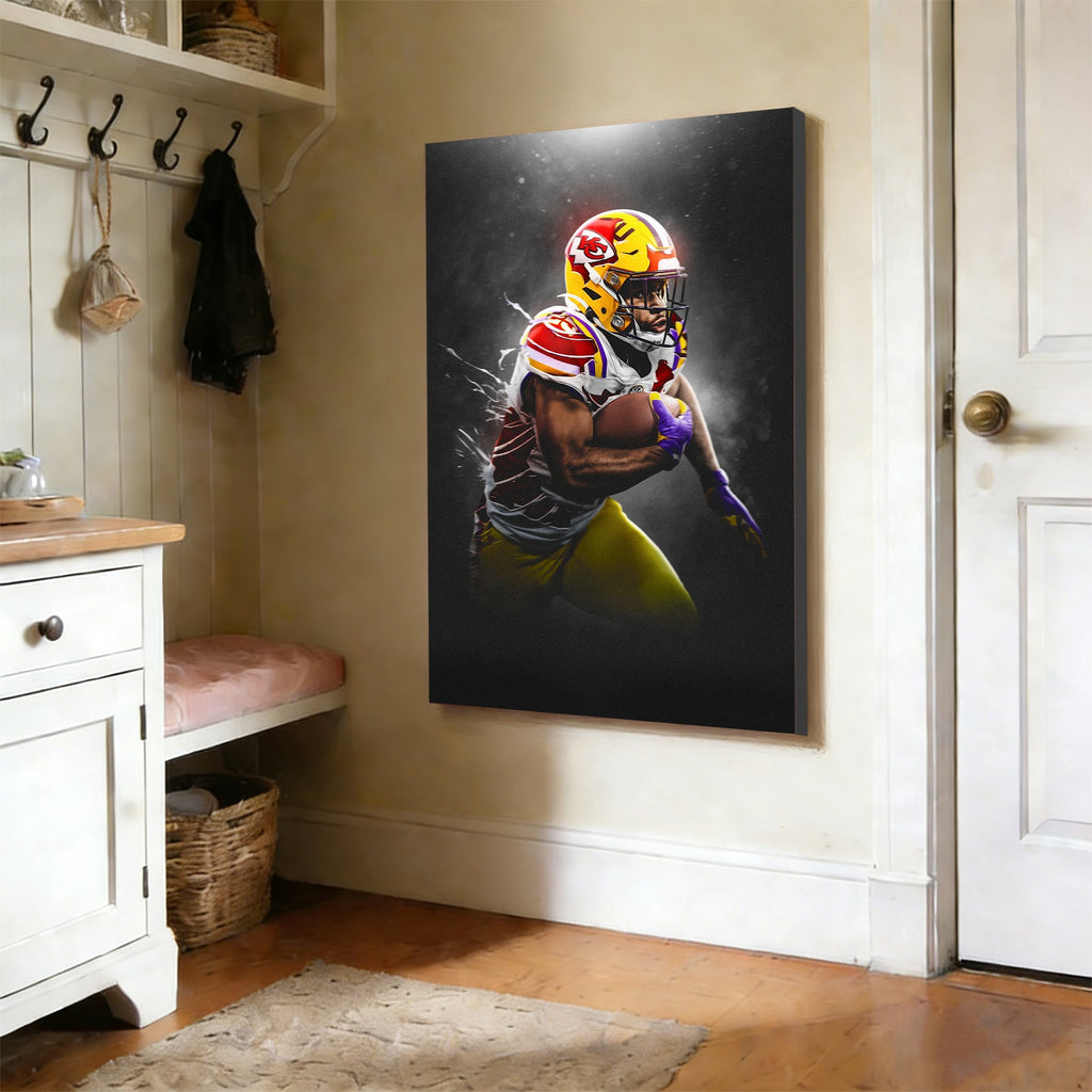 Clyde Edwards Helaire Art Sports Decorative Poster School Dormitory 3 Canvas Wall Art Poster Decor Gift