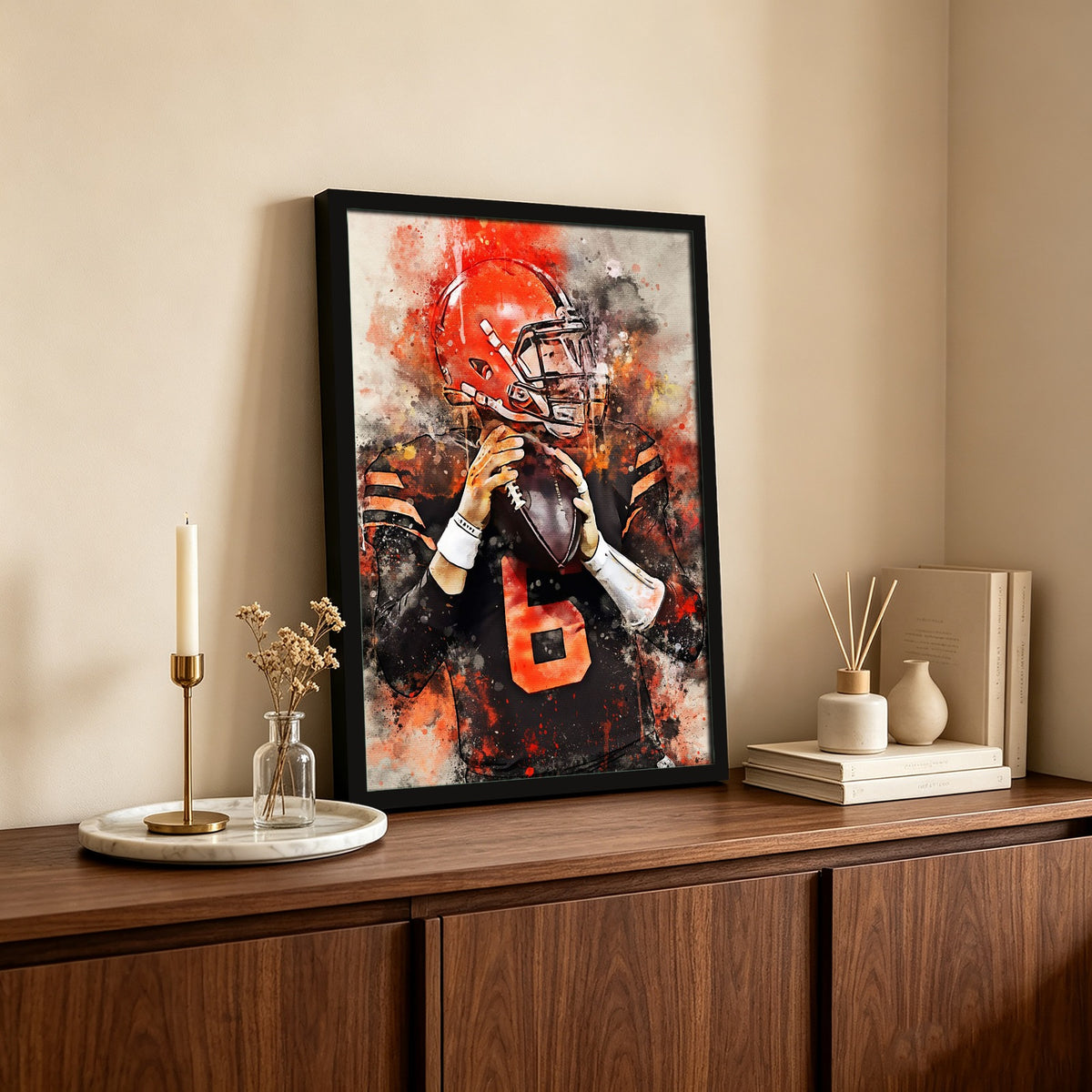 Baker Mayfield Celebrity Sports Art Poster School Dining Room Decoration 3 Canvas Wall Art Poster Decor Gift