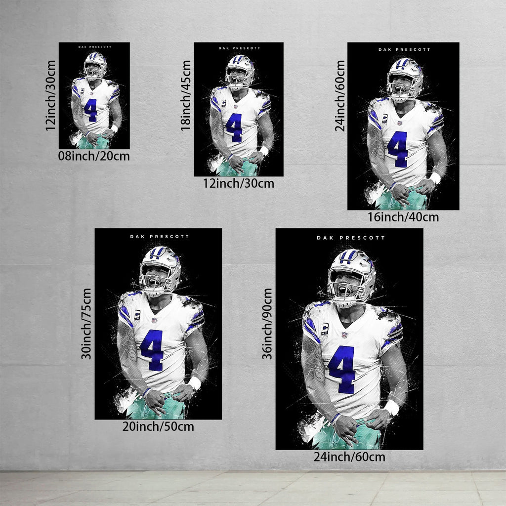 Dak Prescott Art Poster 1 Canvas Wall Art Poster Decor Gift