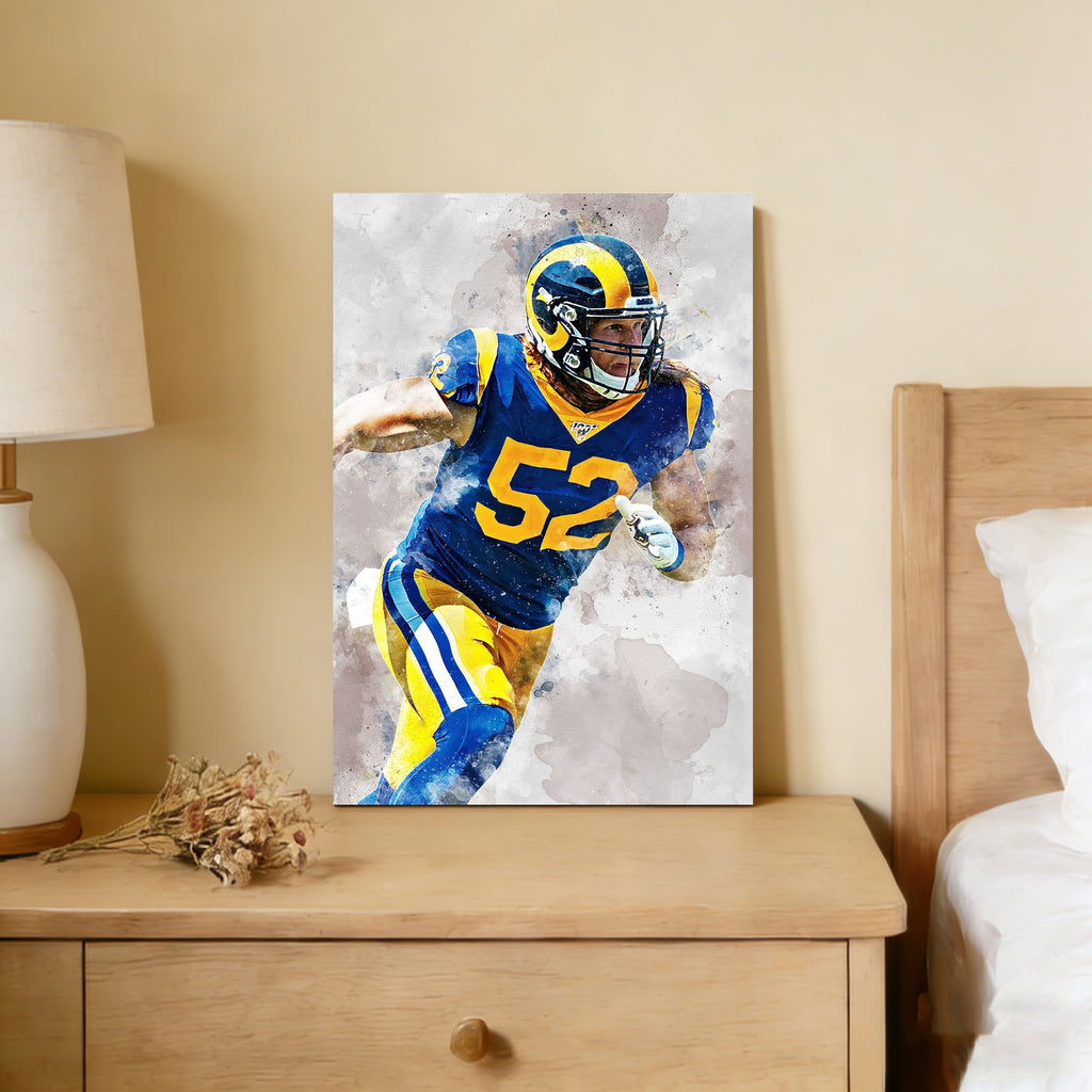 Clay Matthews Celebrity Sports Art Poster School Dining Room Decoration 3 Canvas Wall Art Poster Decor Gift