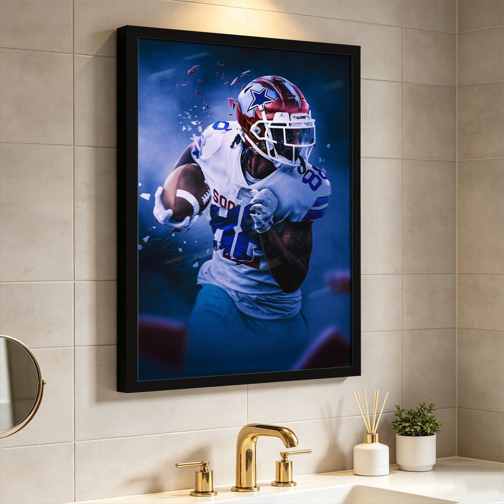 CeeDee Lamb Art Sports Decorative Poster School Dormitory 3 Canvas Wall Art Poster Decor Gift