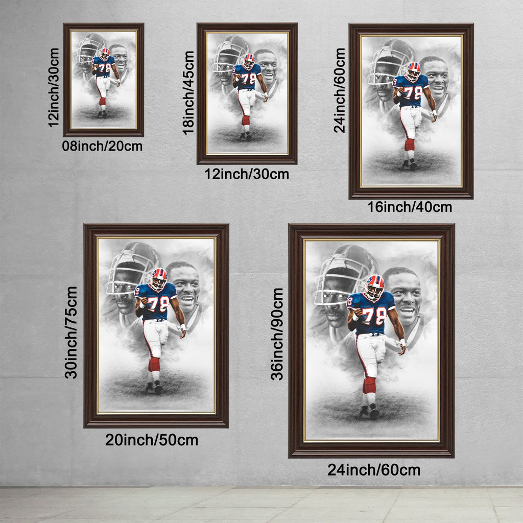 Bruce Smith Celebrity Sports Art Poster School Dining Room Decoration 0 Canvas Wall Art Poster Decor Gift