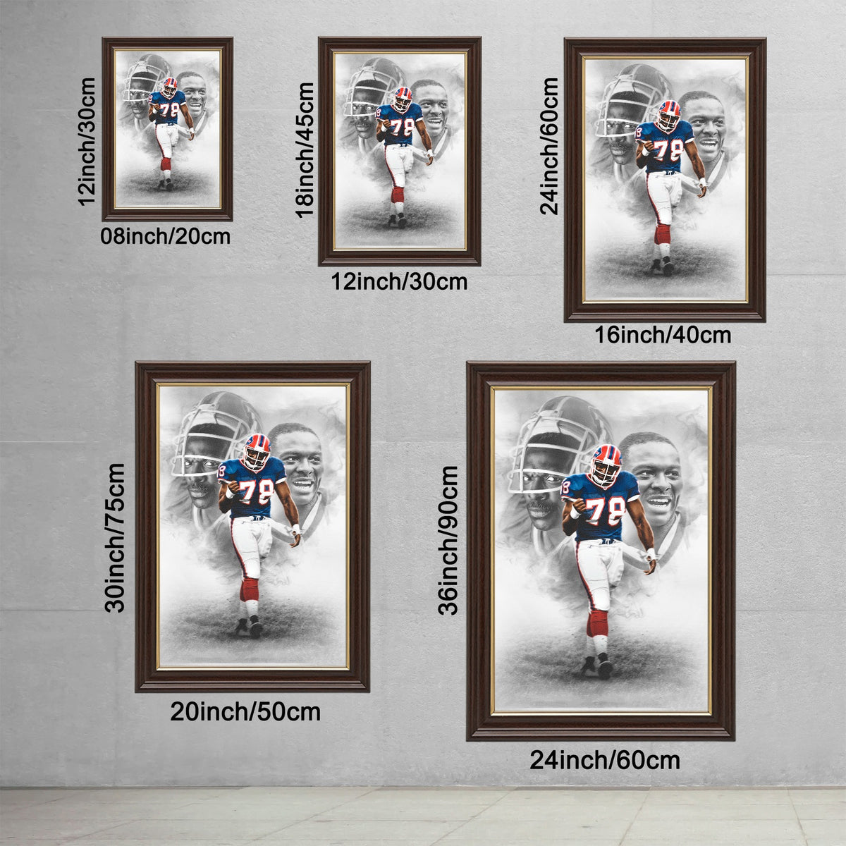 Bruce Smith Celebrity Sports Art Poster School Dining Room Decoration 0 Canvas Wall Art Poster Decor Gift