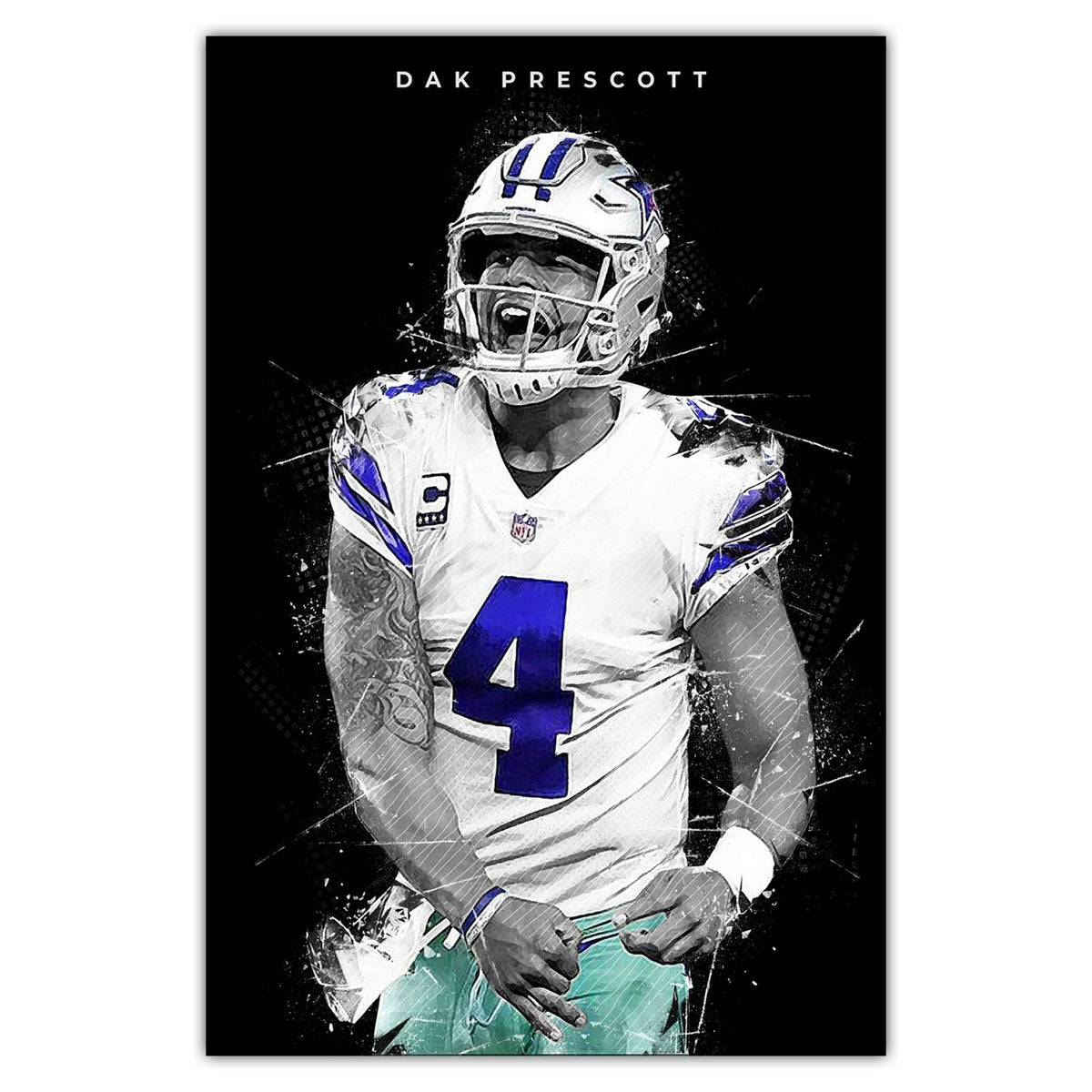Dak Prescott Art Poster 1 Canvas Wall Art Poster Decor Gift