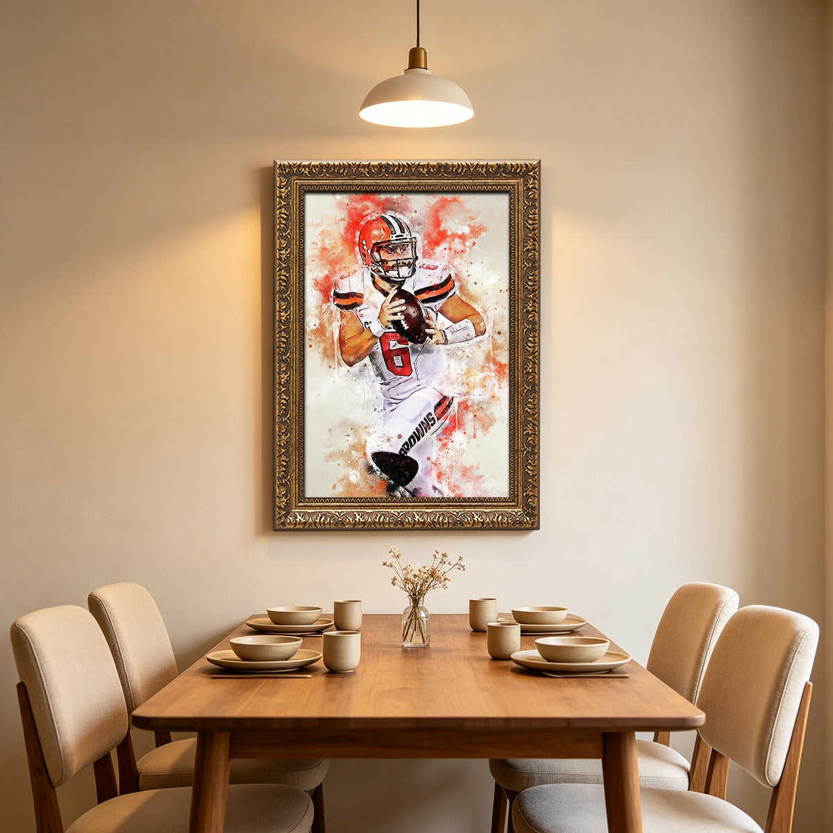 Baker Mayfield Sports Celebrity Art Deco Poster 5 Canvas Wall Art Poster Decor Gift