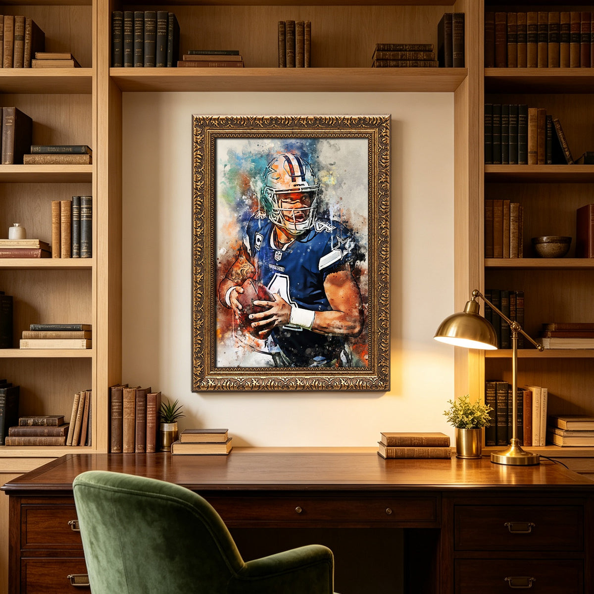 Dak Prescott Celebrity Sports Art Poster School Dining Room Decoration 2 Canvas Wall Art Poster Decor Gift