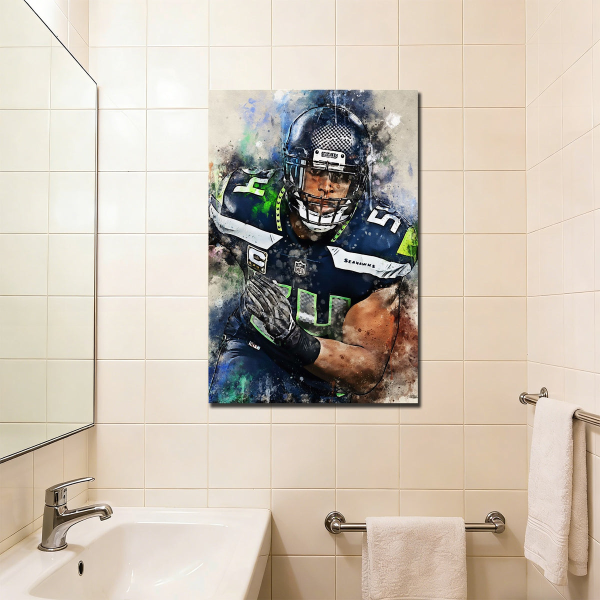 Bobby Wagner Celebrity Sports Art Poster School Dining Room Decoration 1 Canvas Wall Art Poster Decor Gift