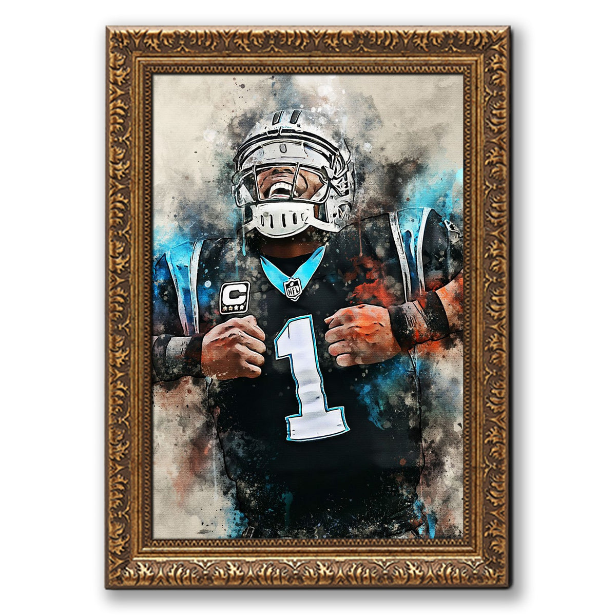 Cam Newton Celebrity Sports Art Poster School Dining Room Decoration 2 Canvas Wall Art Poster Decor Gift