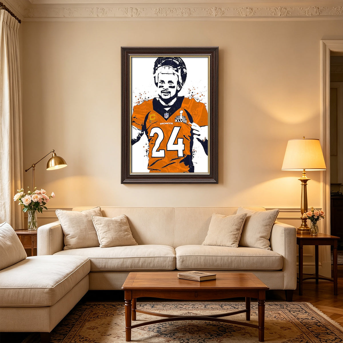 Champ Bailey Celebrity Sports Art Poster School Dining Room Decoration 1 Canvas Wall Art Poster Decor Gift