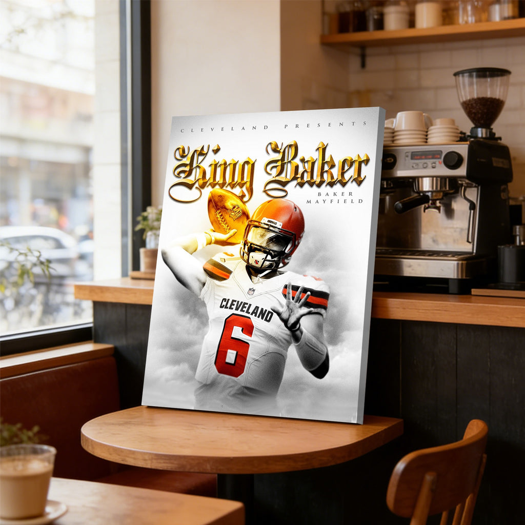 Baker Mayfield Celebrity Sports Art Poster School Dining Room Decoration 4 Canvas Wall Art Poster Decor Gift