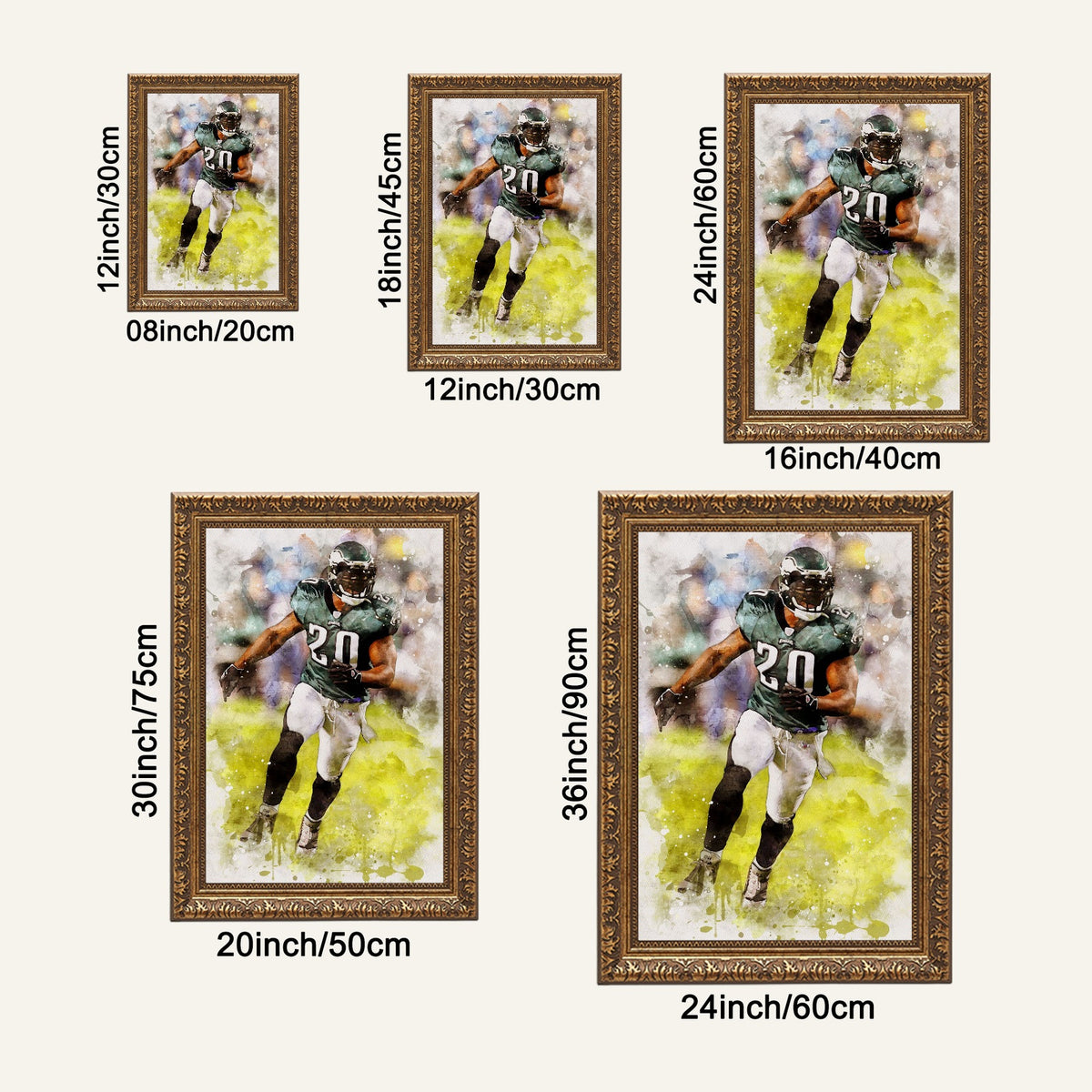 Brian Dawkins Art Poster 2 Canvas Wall Art Poster Decor Gift