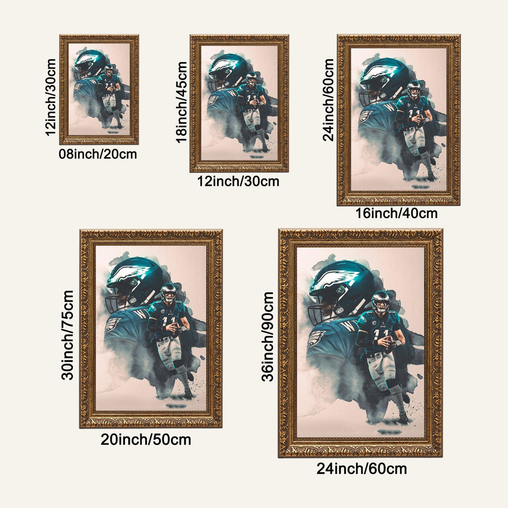 Carson Wentz Art Sports Decorative Poster School Dormitory 3 Canvas Wall Art Poster Decor Gift