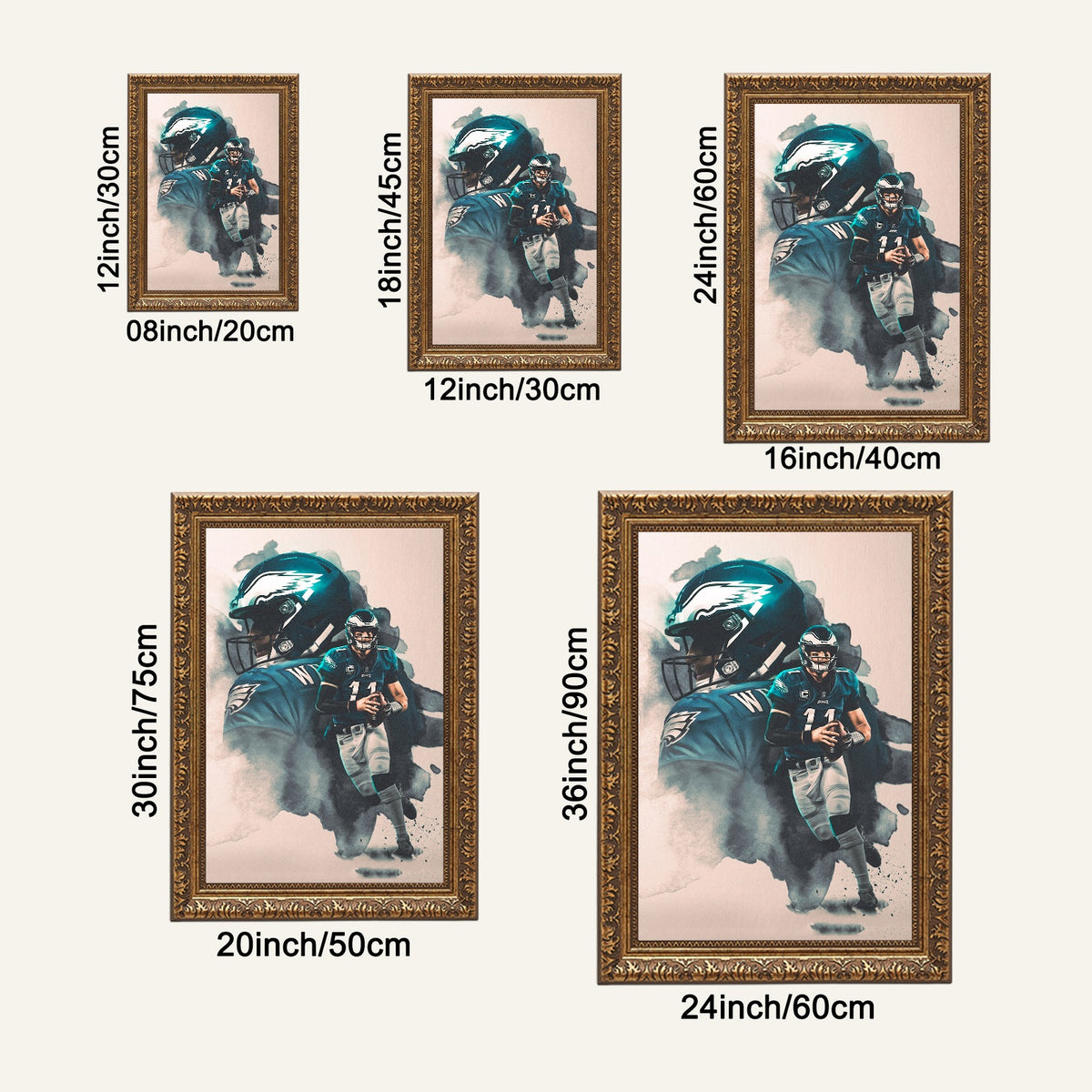 Carson Wentz Art Sports Decorative Poster School Dormitory 3 Canvas Wall Art Poster Decor Gift