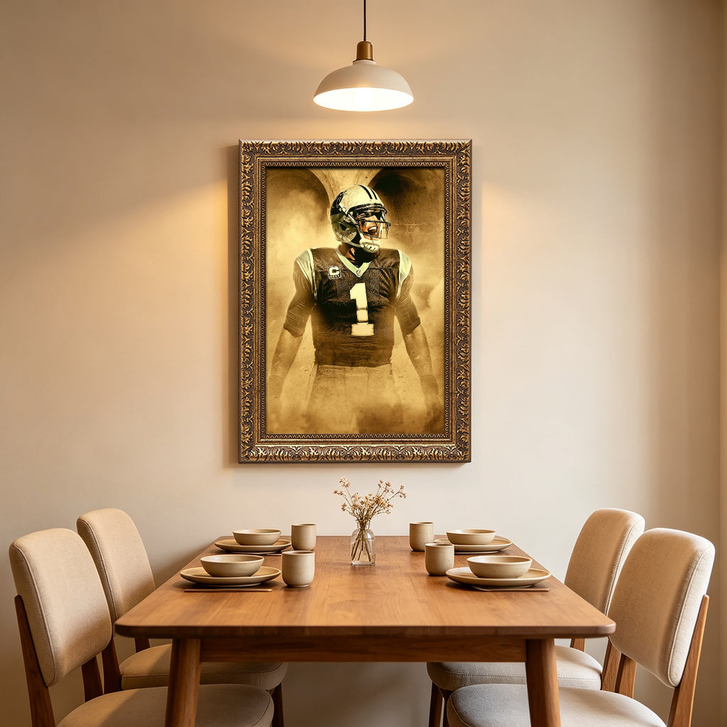 Cam Newton Art Sports Decorative Poster School Dormitory 9 Canvas Wall Art Poster Decor Gift