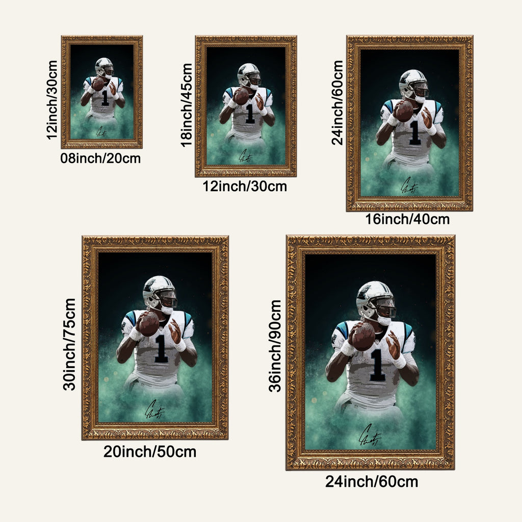 Cam Newton Celebrity Sports Art Poster School Dining Room Decoration 4 Canvas Wall Art Poster Decor Gift