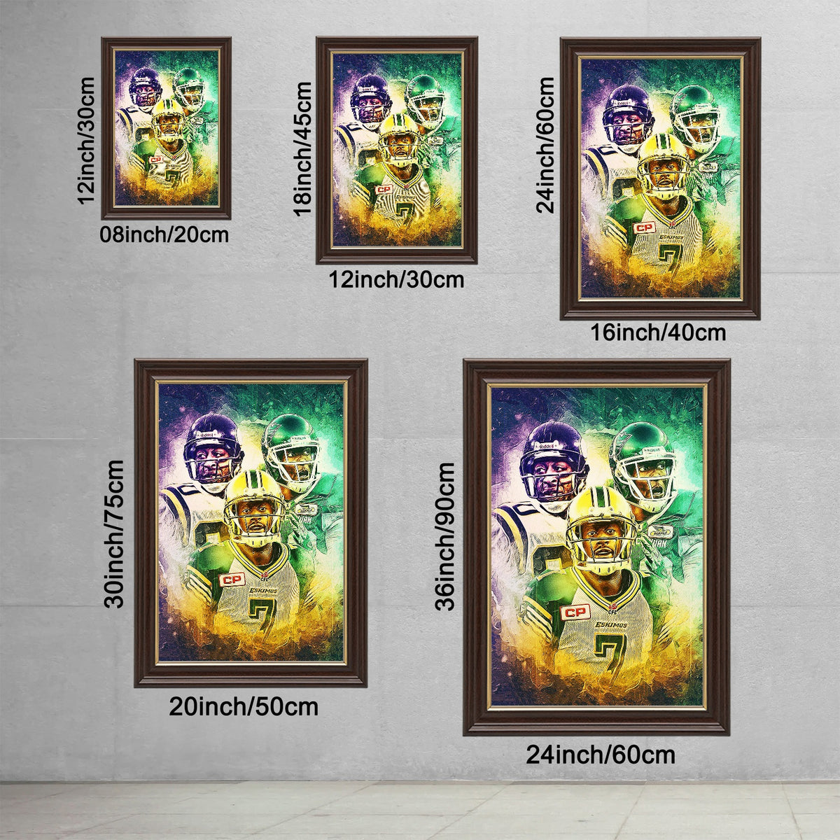 Cris Carter Duron Carter Kenny Stafford Art Sports Decorative Poster School Dormitory 4 Canvas Wall Art Poster Decor Gift