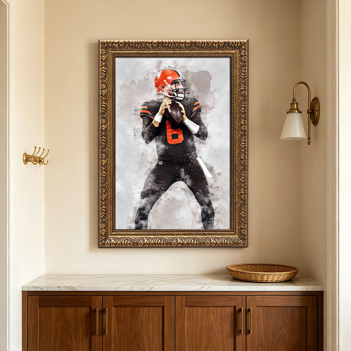 Baker Mayfield Celebrity Sports Art Poster School Dining Room Decoration 6 Canvas Wall Art Poster Decor Gift
