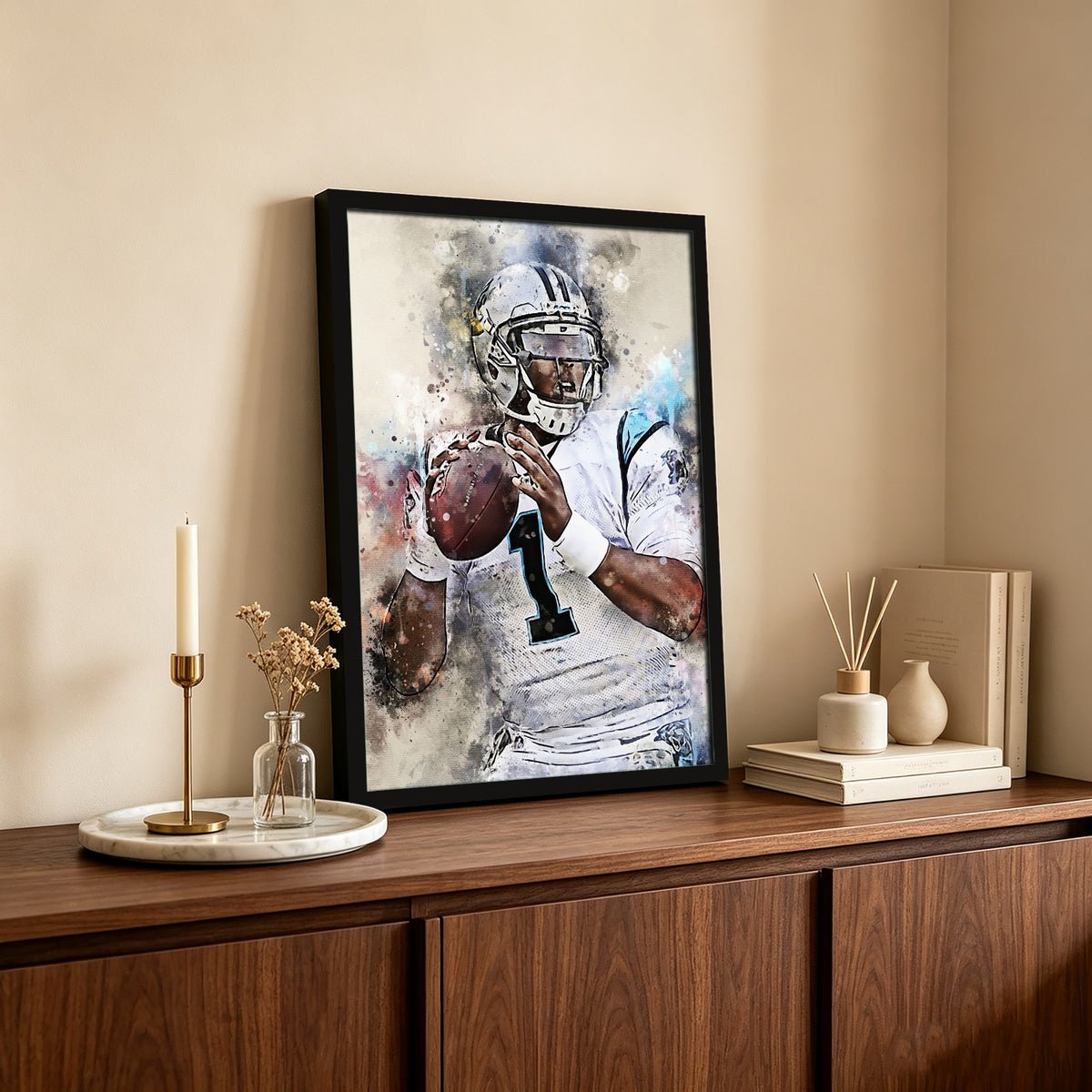 Cam Newton Celebrity Sports Art Poster School Dining Room Decoration 6 Canvas Wall Art Poster Decor Gift
