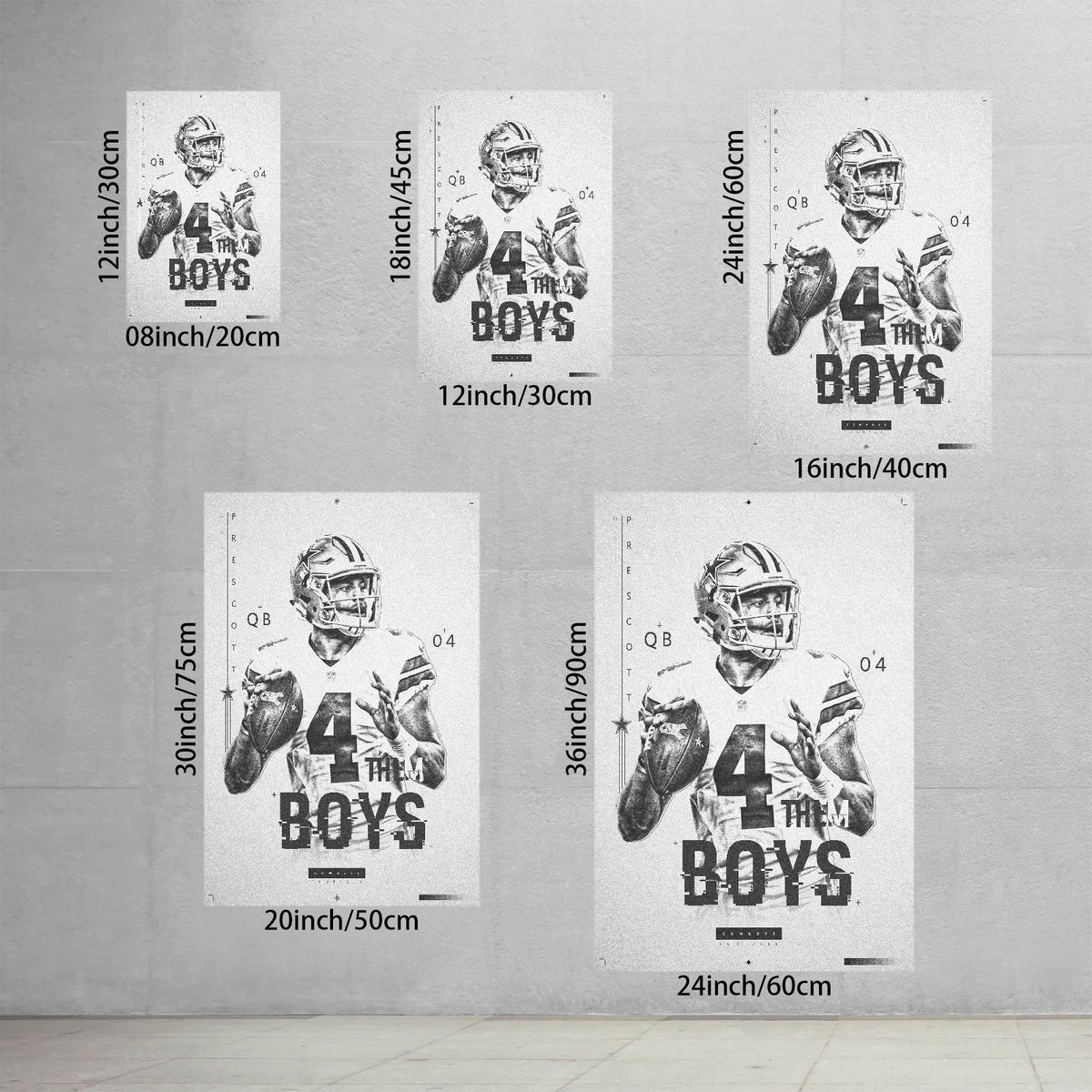 Dak Prescott Celebrity Sports Art Poster School Dining Room Decoration 1 Canvas Wall Art Poster Decor Gift