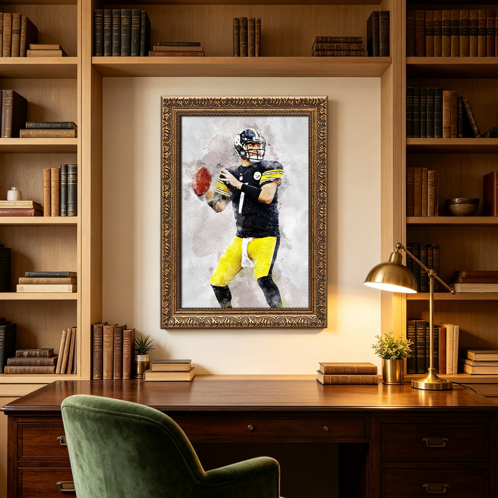 Ben Roethlisberger Celebrity Sports Art Poster School Dining Room Decoration 8 Canvas Wall Art Poster Decor Gift