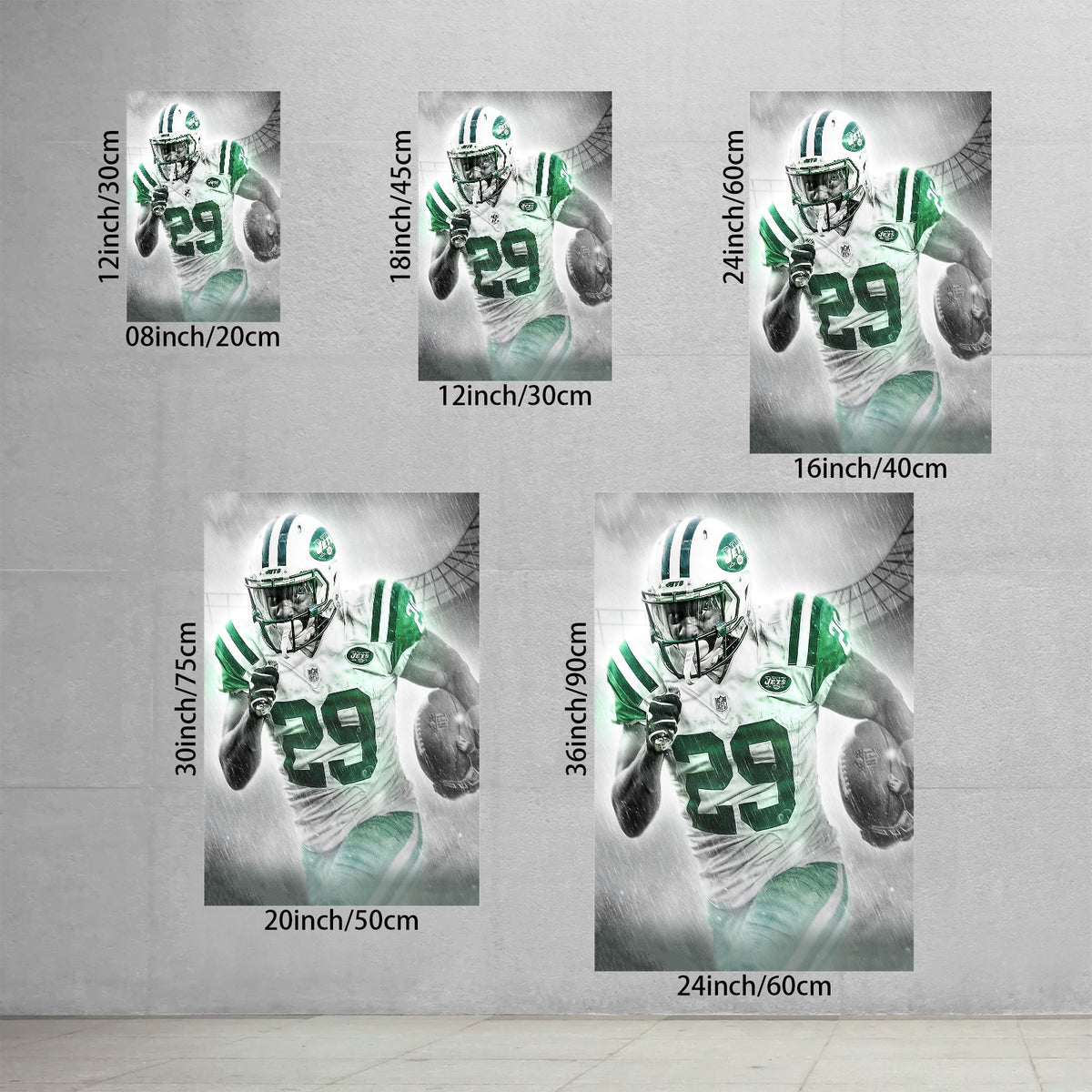 Bilal Powell Art Sports Decorative Poster School Dormitory 0 Canvas Wall Art Poster Decor Gift