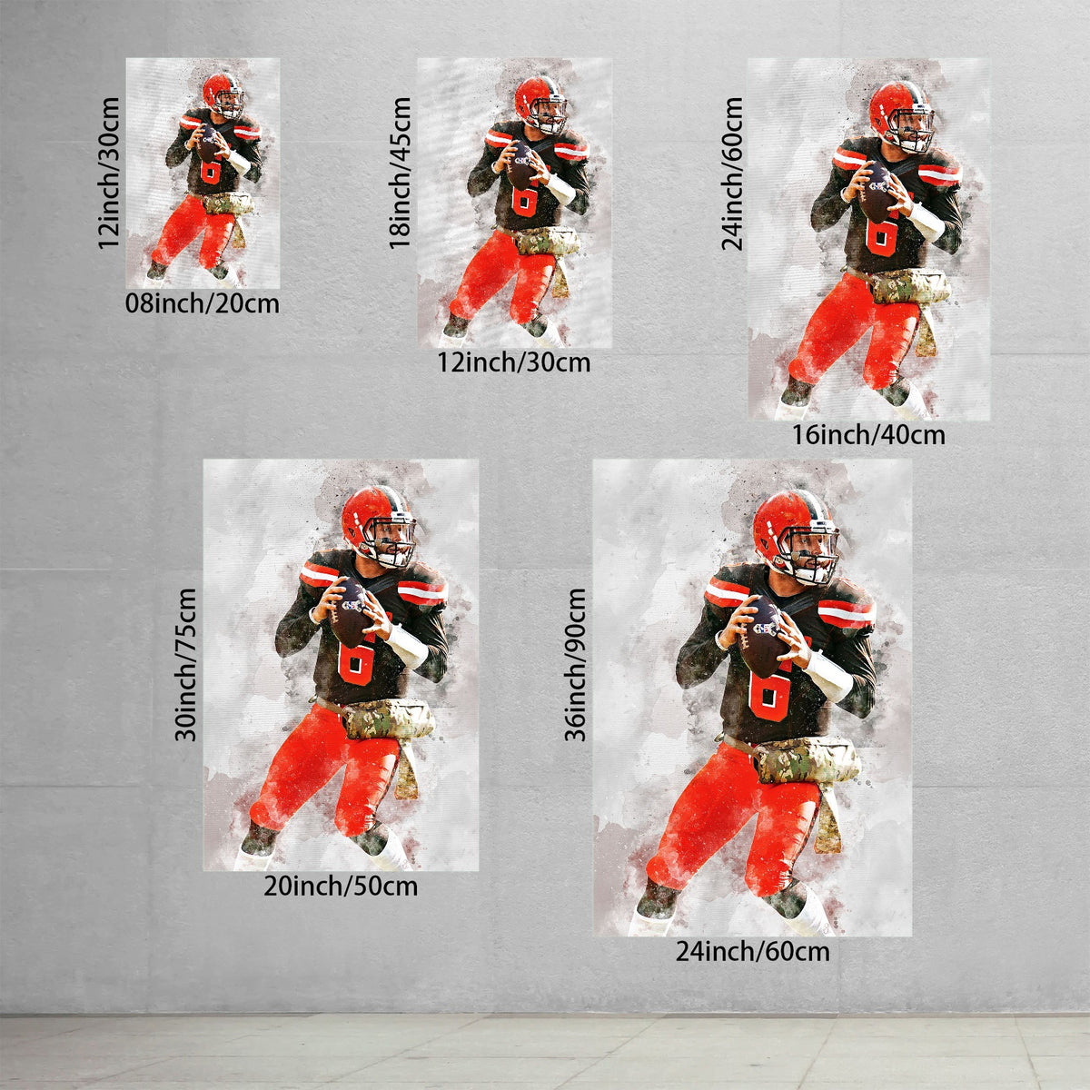 Baker Mayfield Celebrity Sports Art Poster School Dining Room Decoration 8 Canvas Wall Art Poster Decor Gift