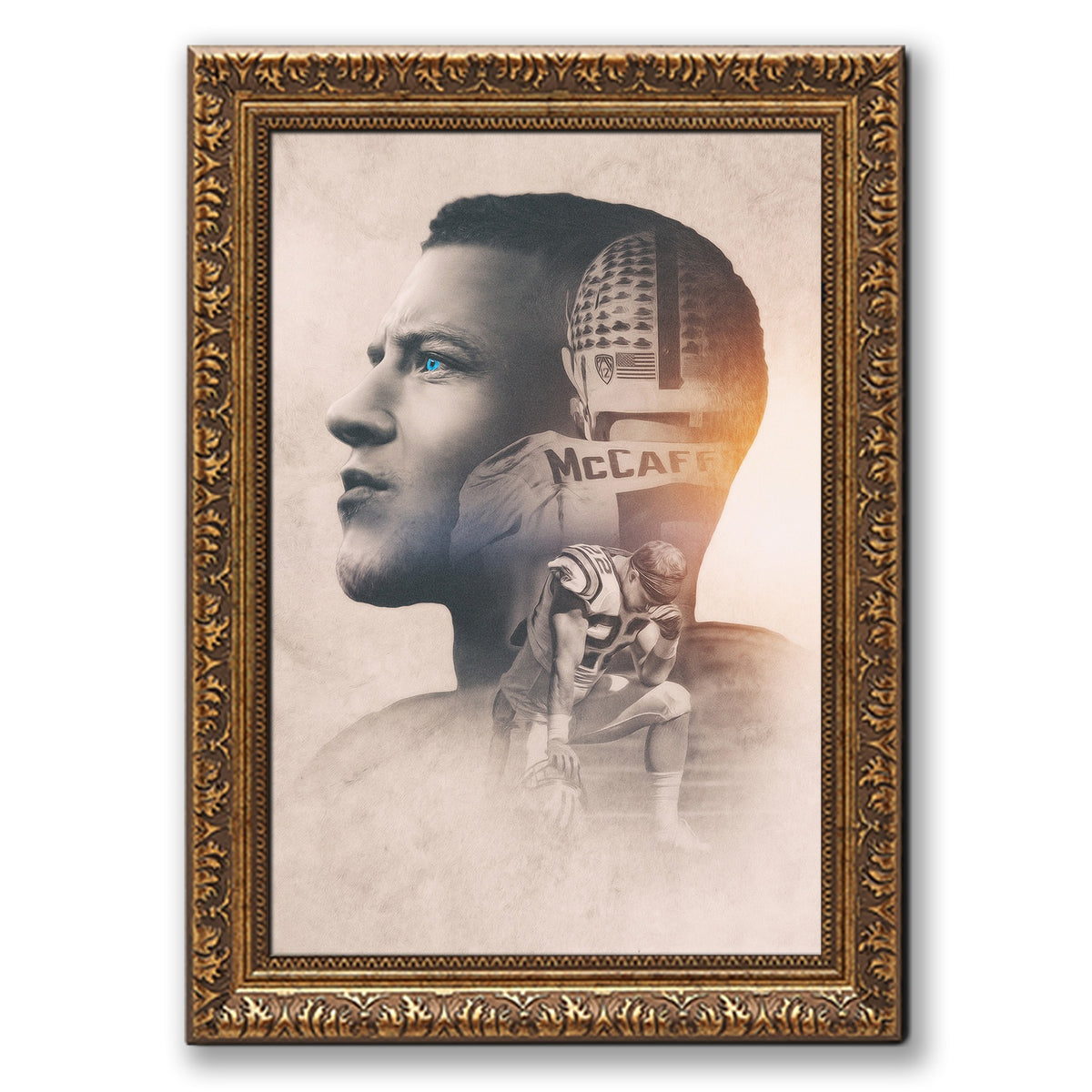 Christian McCaffrey Art Sports Decorative Poster School Dormitory 6 Canvas Wall Art Poster Decor Gift