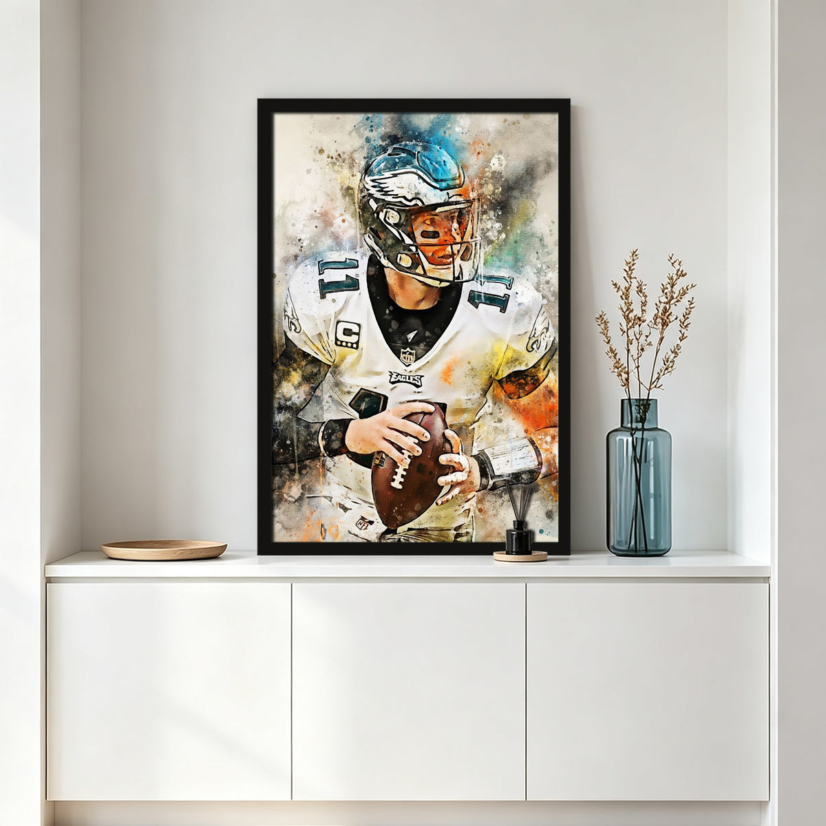 Carson Wentz Celebrity Sports Art Poster School Dining Room Decoration 7 Canvas Wall Art Poster Decor Gift
