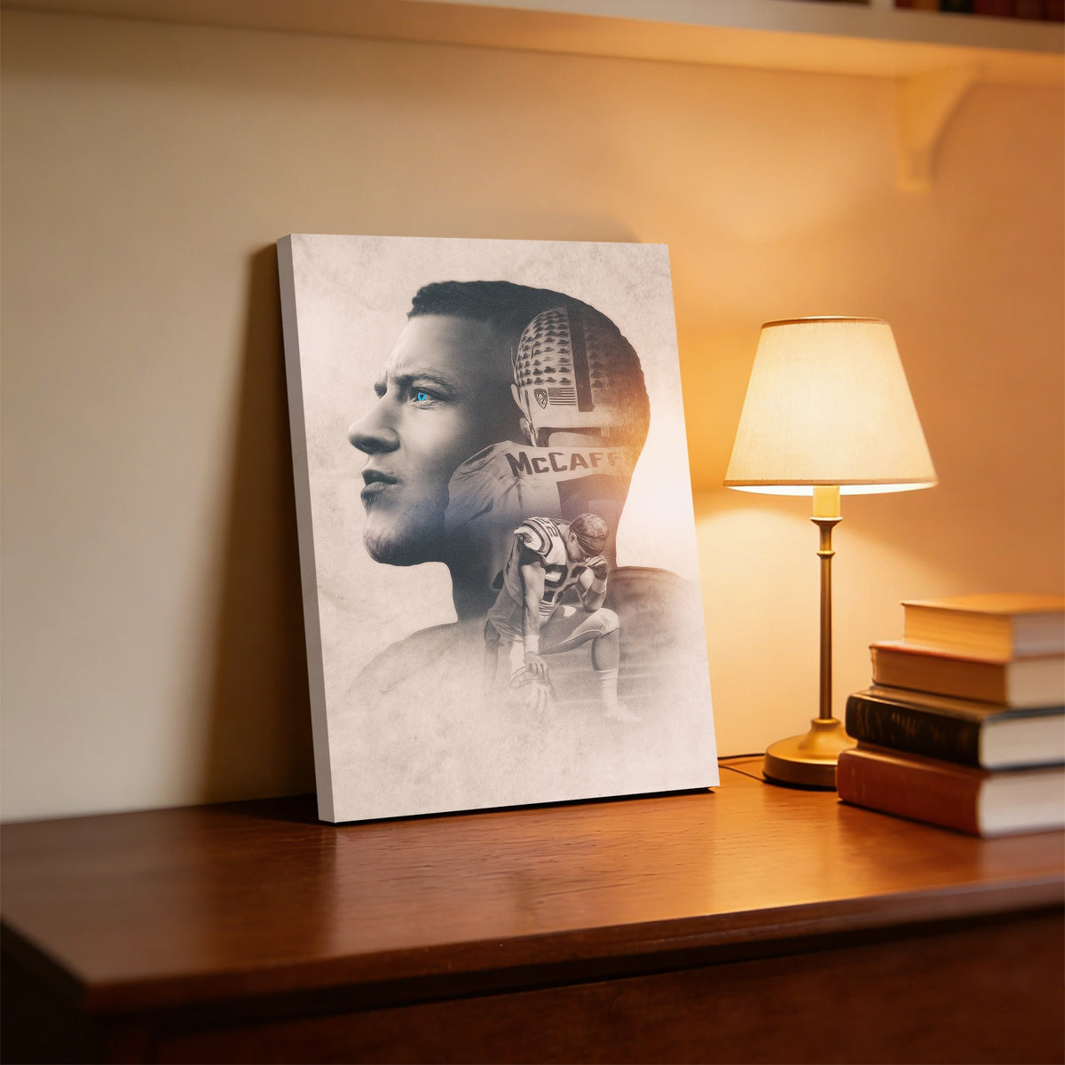Christian McCaffrey Art Sports Decorative Poster School Dormitory 6 Canvas Wall Art Poster Decor Gift