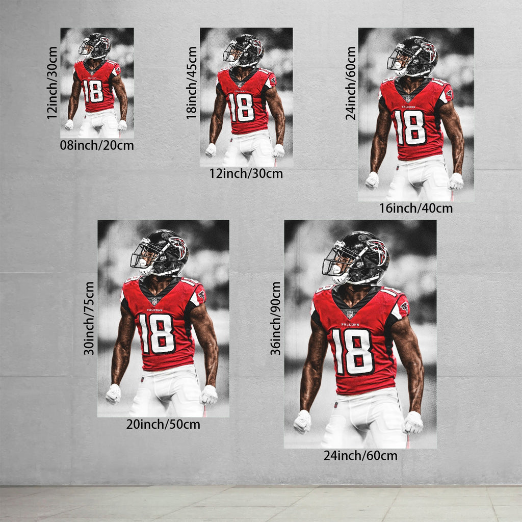 Calvin Ridley Art Sports Decorative Poster School Dormitory 9 Canvas Wall Art Poster Decor Gift