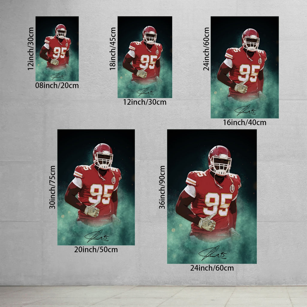 Chris Jones Celebrity Sports Art Poster School Dining Room Decoration 4 Canvas Wall Art Poster Decor Gift