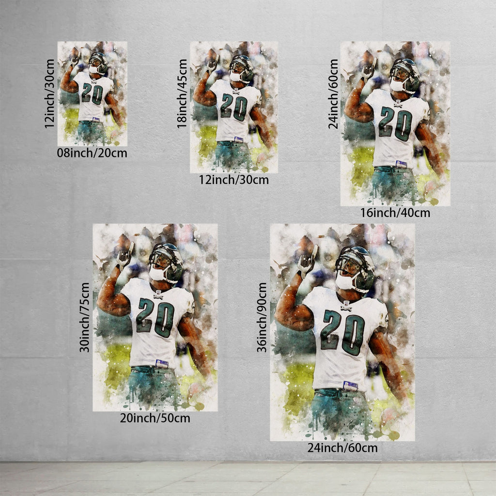 Brian Dawkins Art Poster 9 Canvas Wall Art Poster Decor Gift