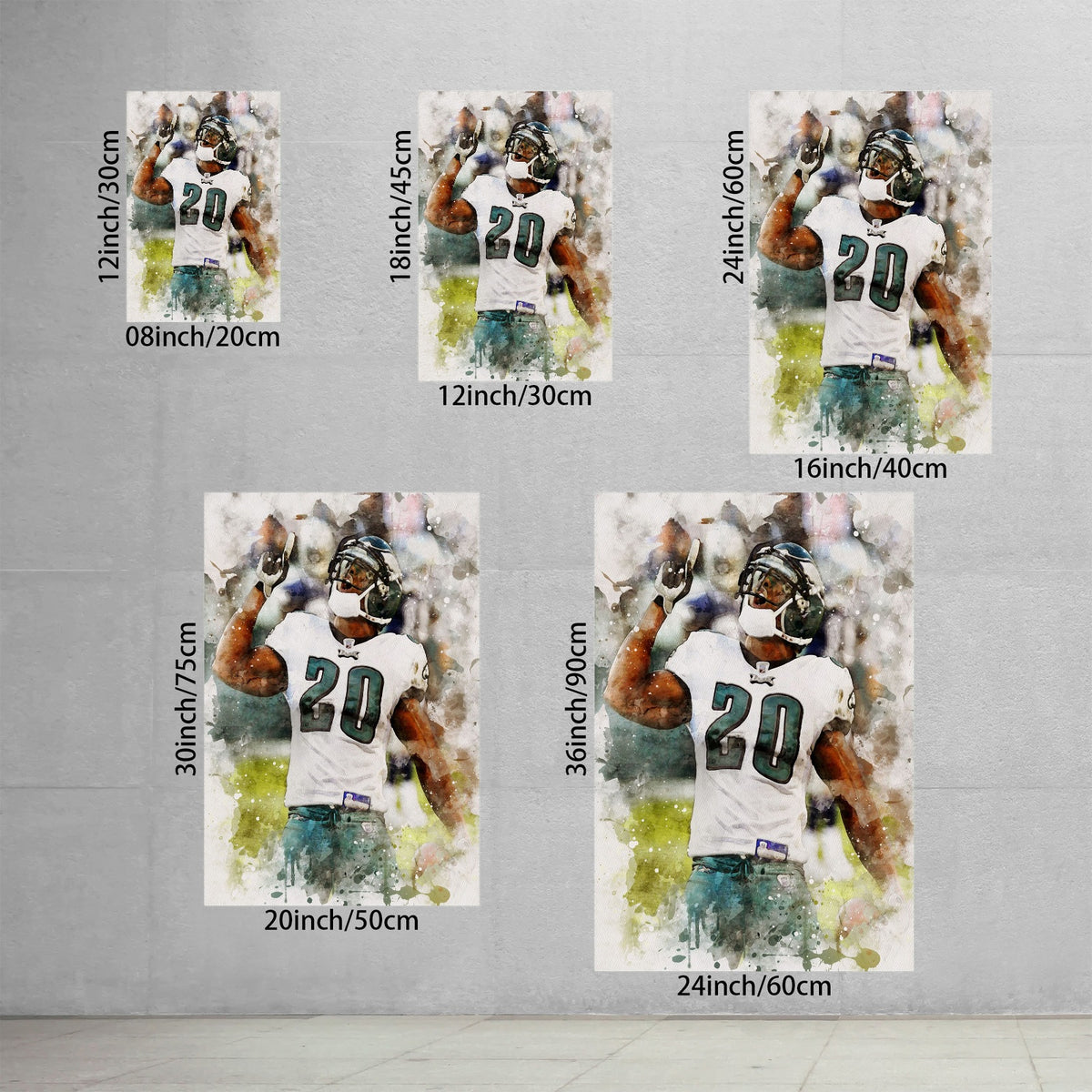 Brian Dawkins Art Poster 9 Canvas Wall Art Poster Decor Gift