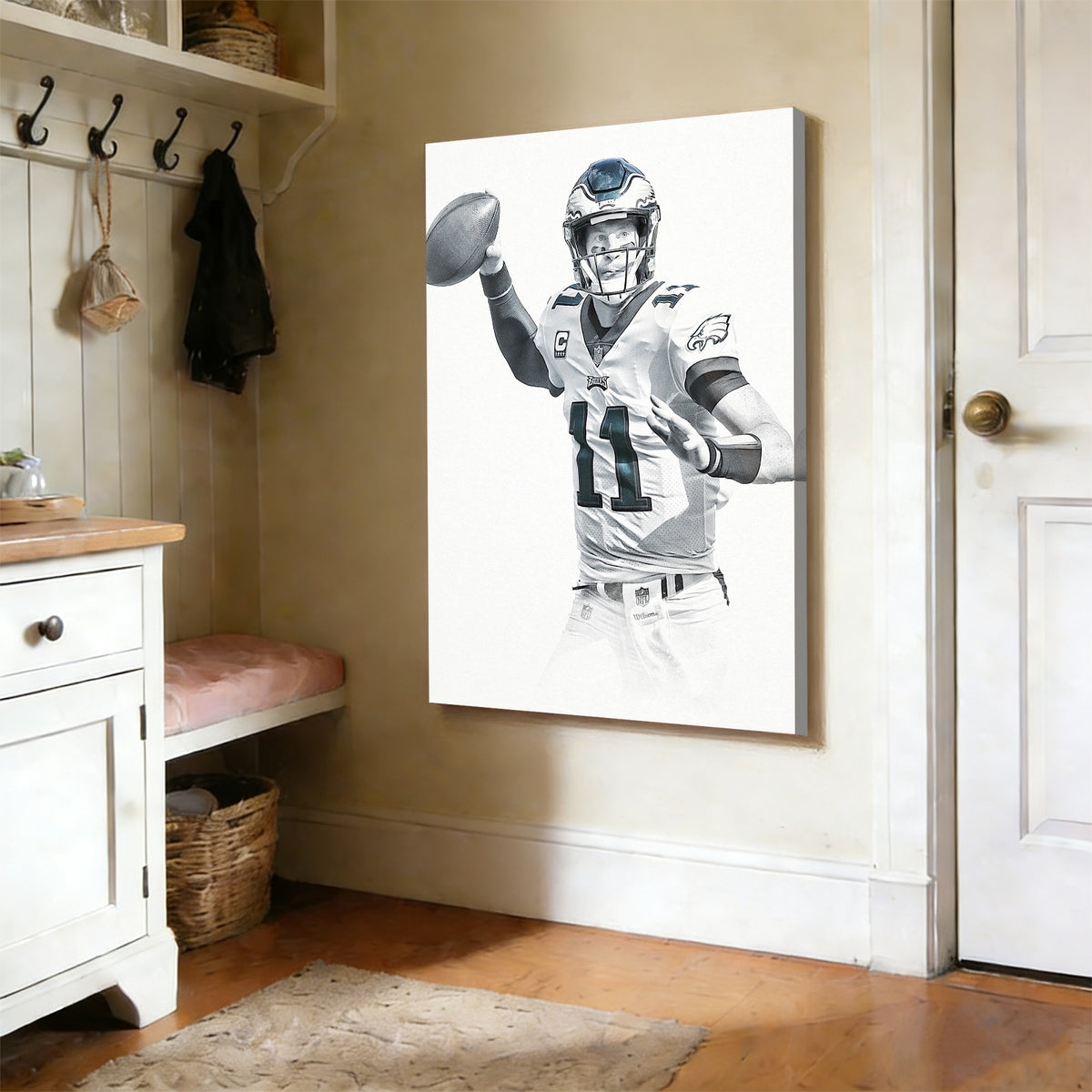 Carson Wentz Art Sports Decorative Poster School Dormitory 9 Canvas Wall Art Poster Decor Gift