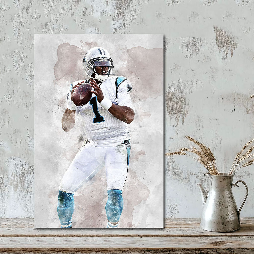 Cam Newton Celebrity Sports Art Poster School Dining Room Decoration 1 Canvas Wall Art Poster Decor Gift