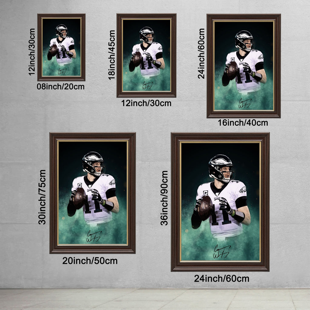 Carson Wentz Celebrity Sports Art Poster School Dining Room Decoration 0 Canvas Wall Art Poster Decor Gift