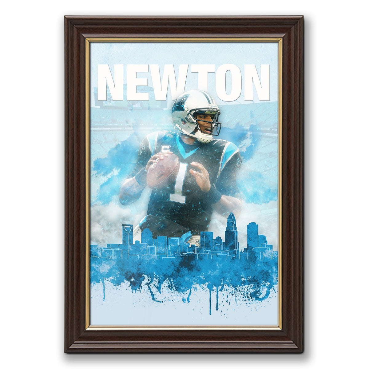 Cam Newton Sports Celebrity Art Deco Poster 4 Canvas Wall Art Poster Decor Gift