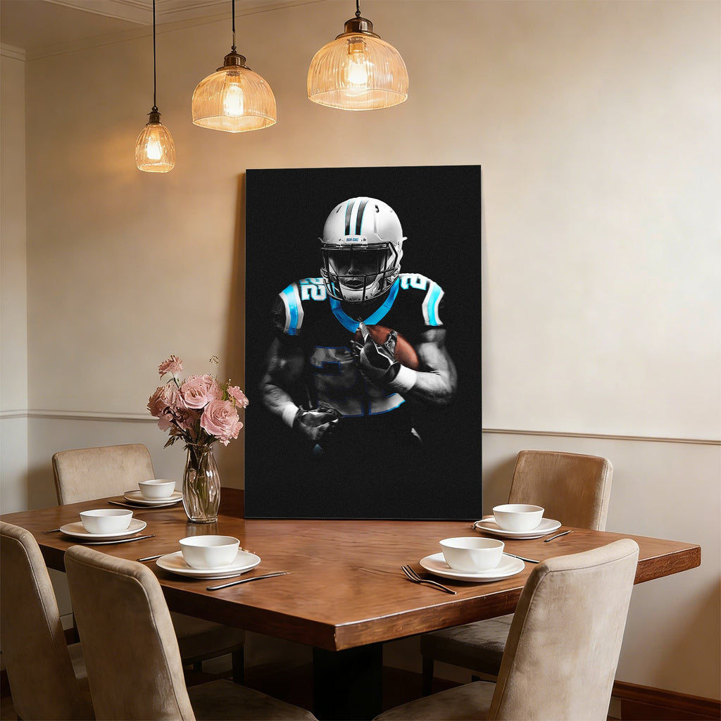 Christian McCaffrey Art Sports Decorative Poster School Dormitory 5 Canvas Wall Art Poster Decor Gift