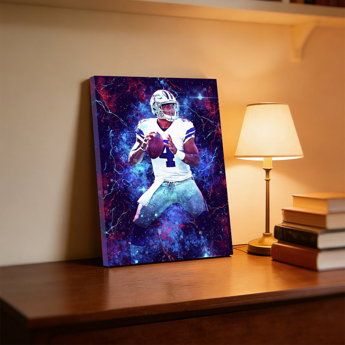 Dak Prescott Sports Celebrity Art Deco Poster 2 Canvas Wall Art Poster Decor Gift