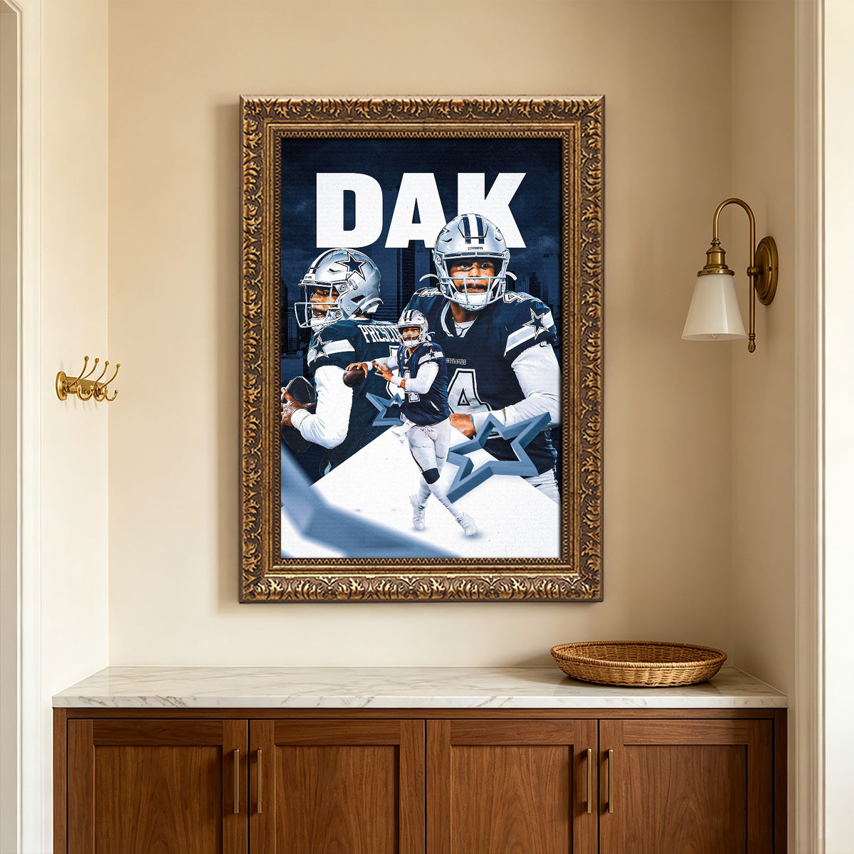 Dak Prescott Sports Celebrity Art Deco Poster 6 Canvas Wall Art Poster Decor Gift