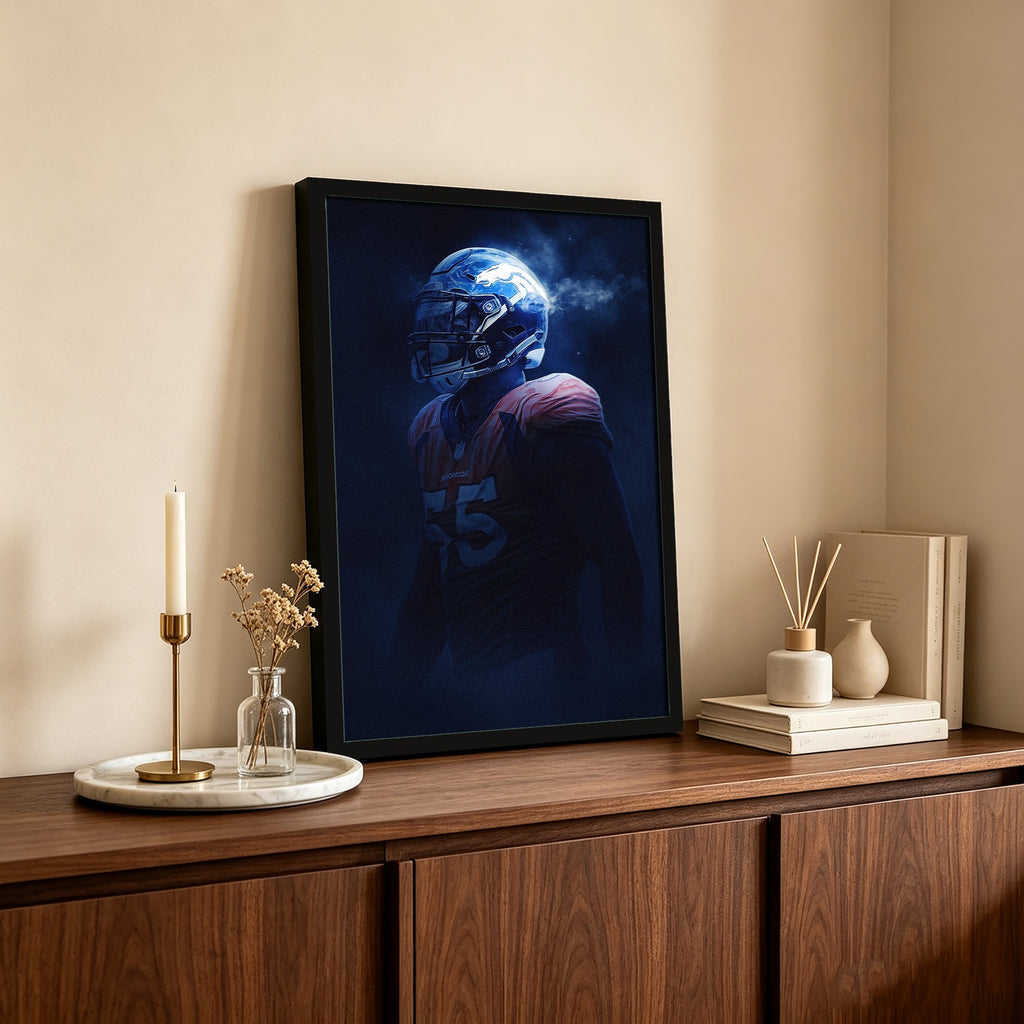 Bradley Chubb Art Sports Decorative Poster School Dormitory 8 Canvas Wall Art Poster Decor Gift
