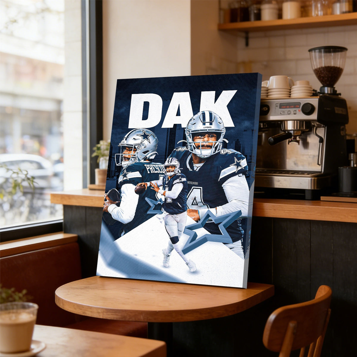 Dak Prescott Sports Celebrity Art Deco Poster 6 Canvas Wall Art Poster Decor Gift