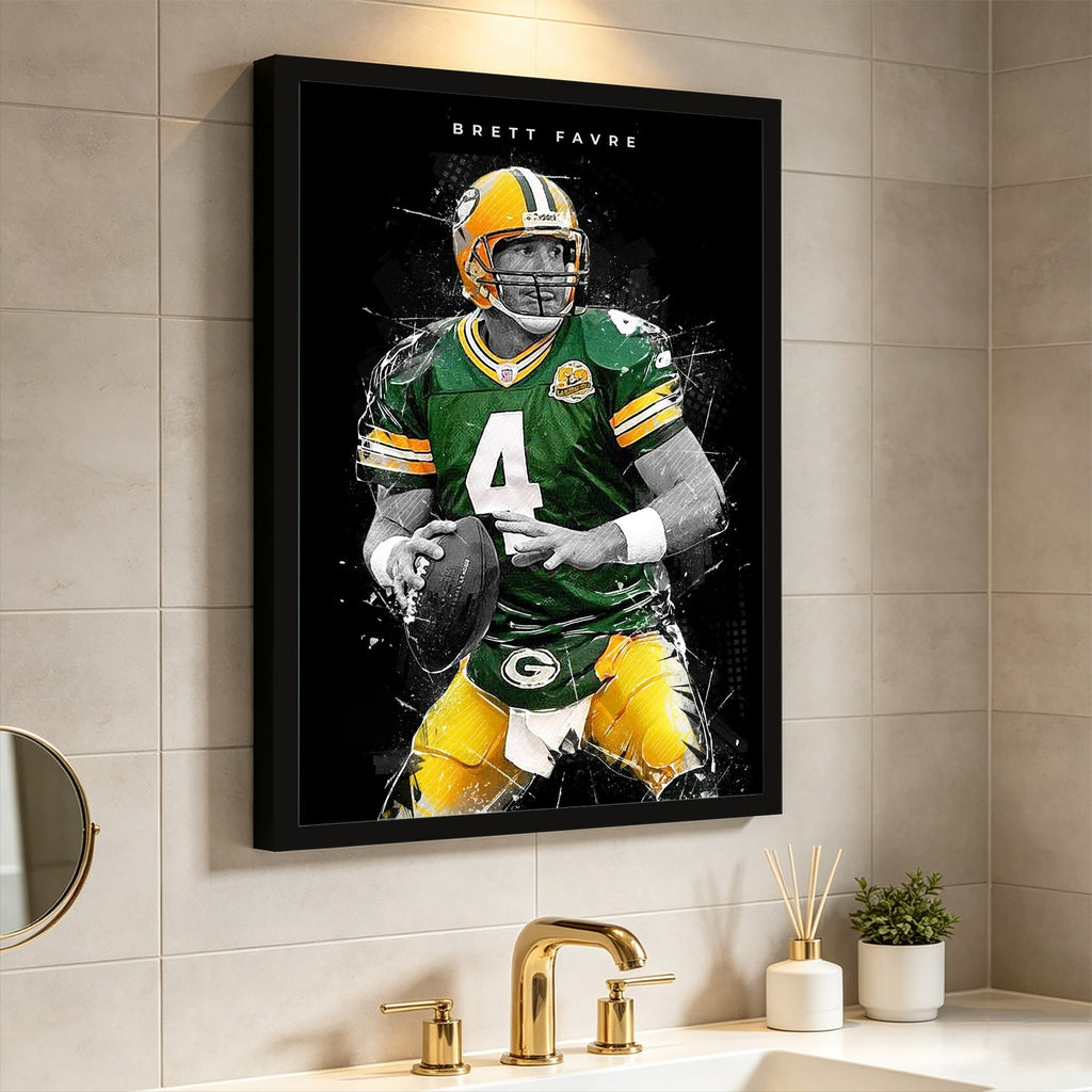 Brett Favre Art Poster 1 Canvas Wall Art Poster Decor Gift