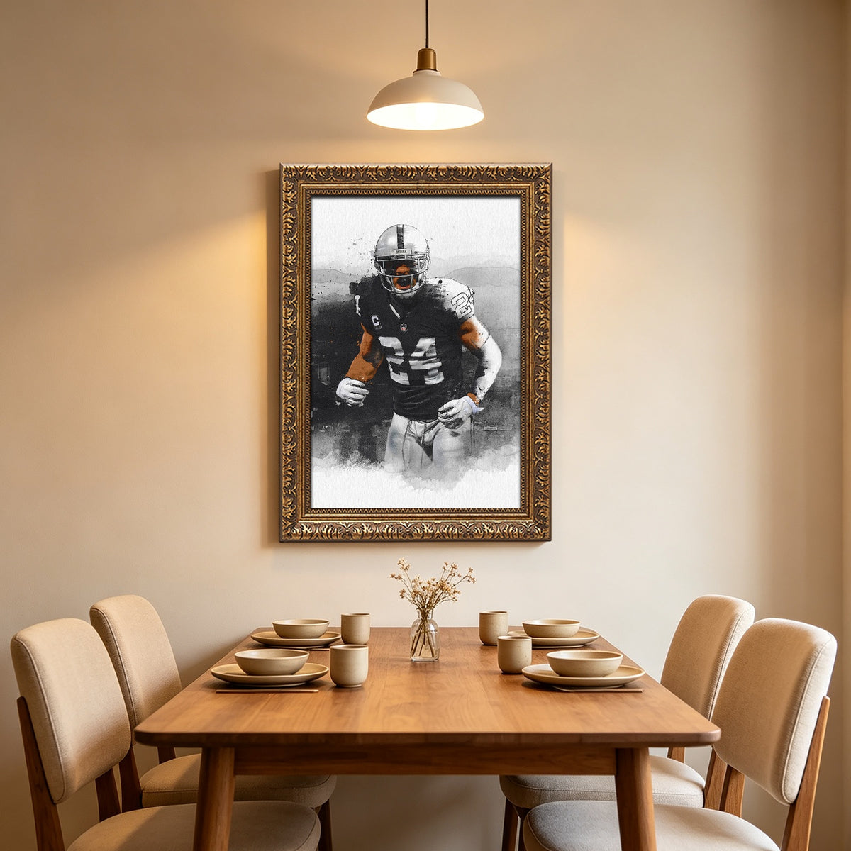 Charles Woodson Art Sports Decorative Poster School Dormitory 2 Canvas Wall Art Poster Decor Gift
