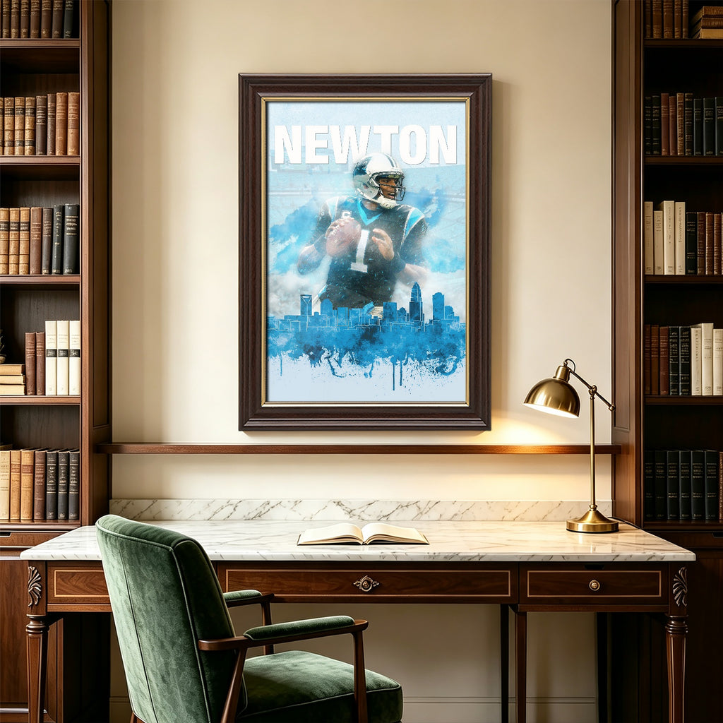Cam Newton Sports Celebrity Art Deco Poster 4 Canvas Wall Art Poster Decor Gift