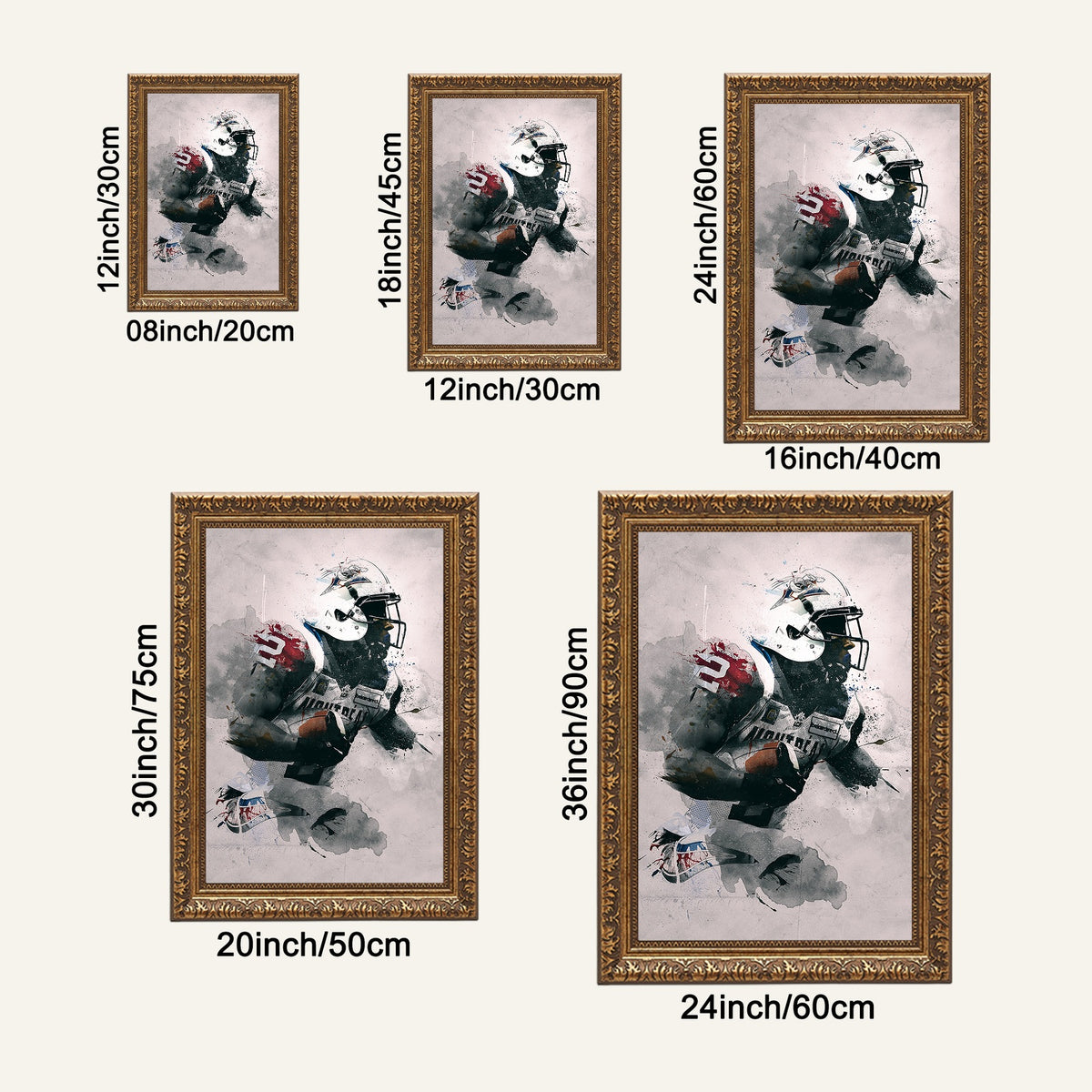 Brandon Whitaker Art Sports Decorative Poster School Dormitory 4 Canvas Wall Art Poster Decor Gift