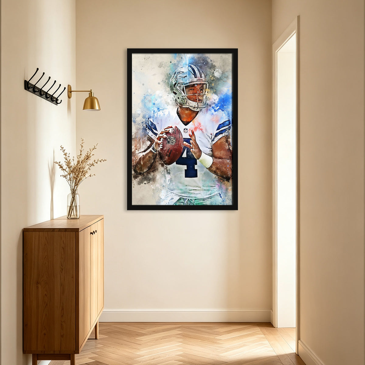 Dak Prescott Celebrity Sports Art Poster School Dining Room Decoration 5 Canvas Wall Art Poster Decor Gift