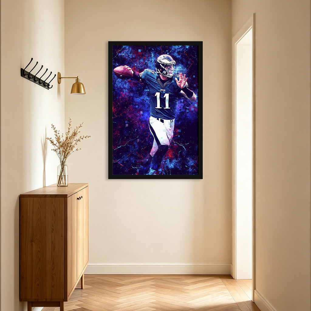 Carson Wentz Sports Celebrity Art Deco Poster 2 Canvas Wall Art Poster Decor Gift