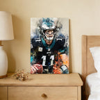 Carson Wentz Celebrity Sports Art Poster School Dining Room Decoration 5 Canvas Wall Art Poster Decor Gift